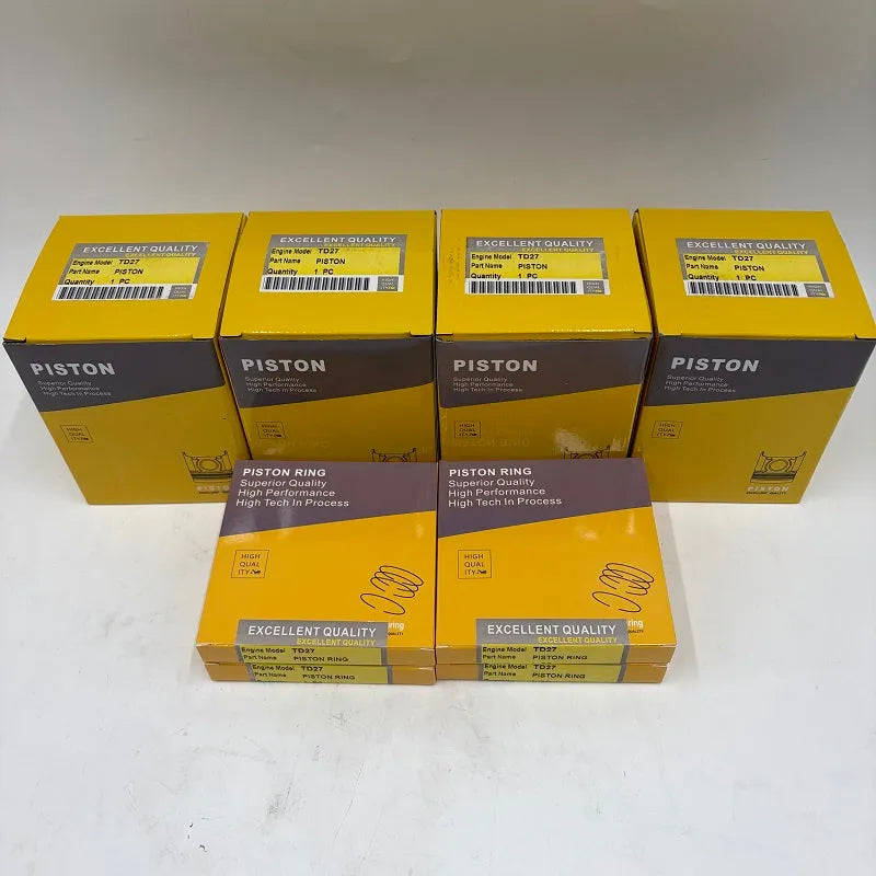 4 Sets STD Piston Kit with Ring 12010-63G01 Fit for Nissan TD42 TD27 Engine 96MM-Piston Kit-BeeSpareParts