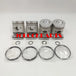 4 Sets STD Piston Kit With Ring ME016895 Fit For Mitsubishi 4D33 Engine 108MM-BeeSpareParts