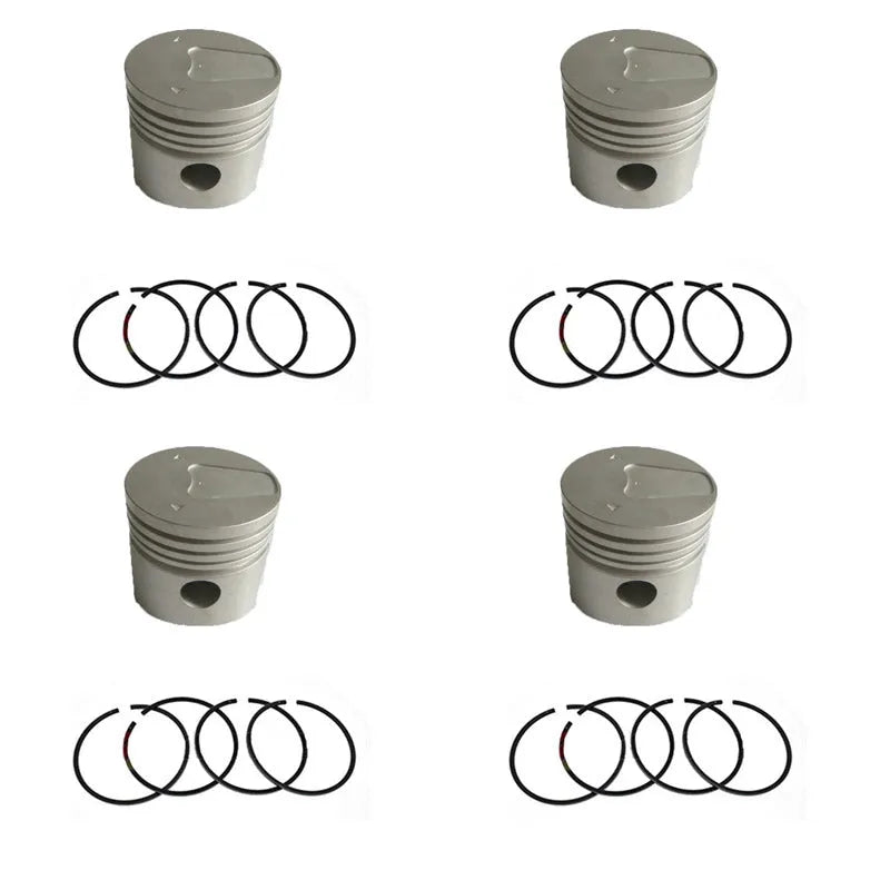 4 x STD Piston & Ring Set Kit FOR MITSUBISHI K4D Excavator-BeeSpareParts