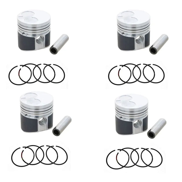 4 x STD Piston & Ring Set Kit MM436618 MM406600 FOR MITSUBISHI K4D Excavator-BeeSpareParts