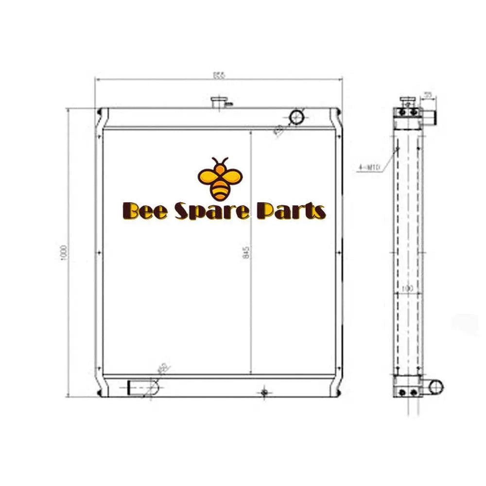 4380047 Core Radiator Water Tank Fits HITCHI EX220-5 EX230-5 EX270-5-Replacement Aftermarket Parts