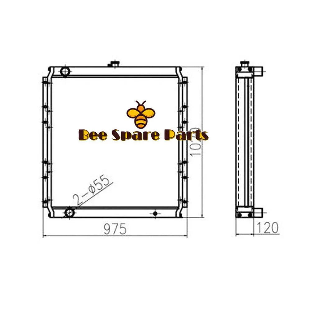 4429250 Aluminum Radiator For Hitachi Excavator ZAX330-3G ZAX350-3G-Replacement Aftermarket Parts