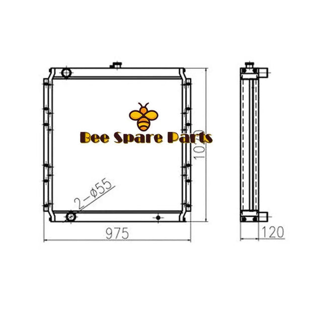 4429250 Aluminum Radiator For Hitachi Excavator ZAX330-3G ZAX350-3G-Replacement Aftermarket Parts