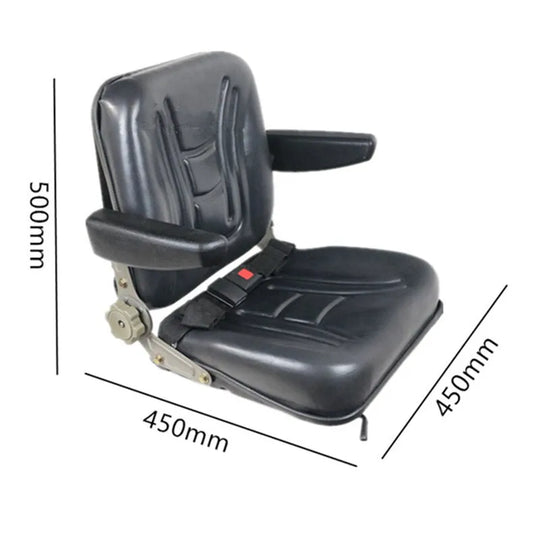 450X450X500mm Heftruck Seat Met Armsteun En Veiligheid Riem Voor Heftruck, Tractor,Skid Loader-BeeSpareParts