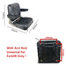 450X450X500mm Heftruck Seat Met Armsteun En Veiligheid Riem Voor Heftruck, Tractor,Skid Loader-BeeSpareParts