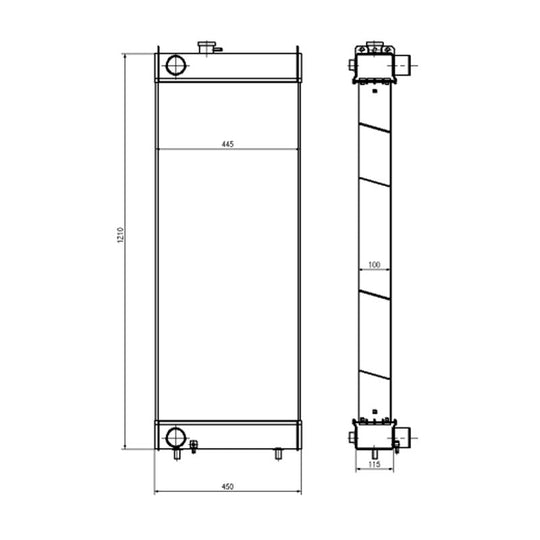 Buy Water Radiator 4642152 for Hitachi ZX180 ZX160LC-3 ZX160LC-3-AMS ZX160LC-3-HCME ZX180LC-3 ZX180LC-3-AMS ZX180LC-3-HCME