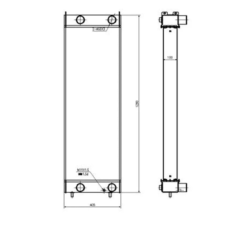 4654973 Aluminum Radiator For Hitachi ZAX650-3 ZAX670-3 Excavator-Replacement Aftermarket Parts
