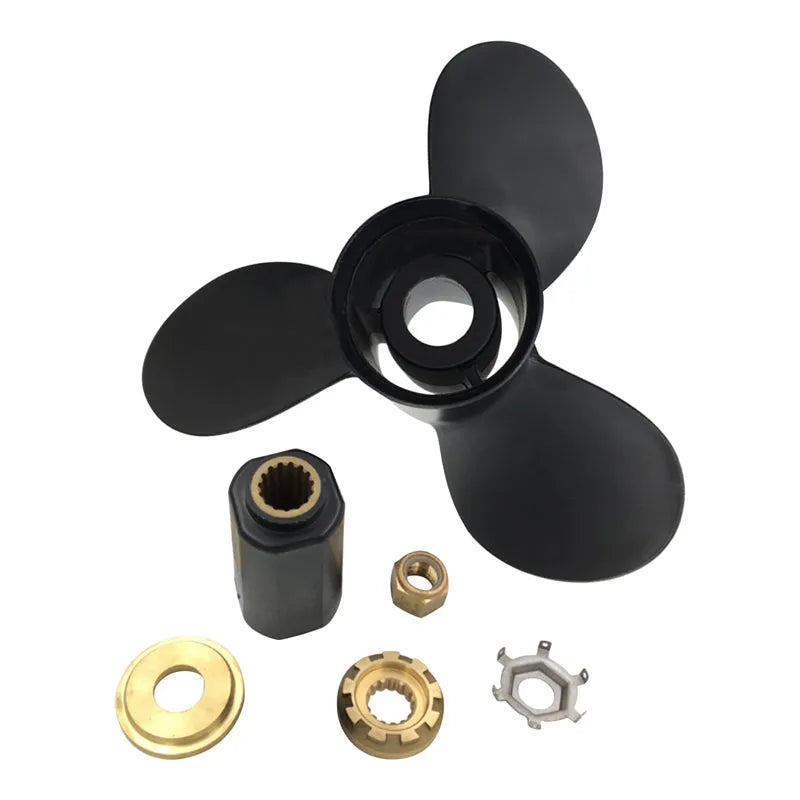 48-77346A45 13 X 19 Aluminum Propeller Prop with Complete hub Compatible with Mercury Mariner Outboard 40 60 90 75 hp Big foot-BeeSpareParts