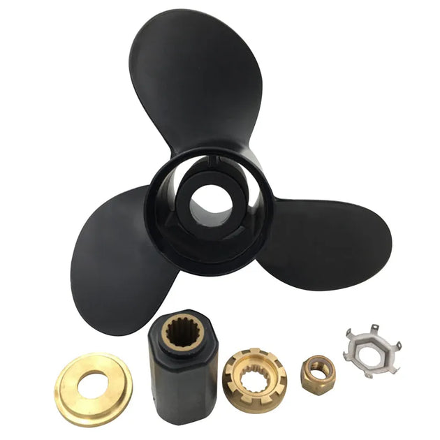 48-77346A45 13 X 19 Aluminum Propeller Prop with Complete hub Compatible with Mercury Mariner Outboard 40 60 90 75 hp Big foot-BeeSpareParts