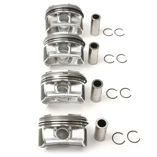 4PCS 11257576973 Diameter 77MM pin 20mm Piston assembly For MINI John Cooper Works Cabrio R57 Clubman R55 Roadster R59 1125 7 566 019-BeeSpareParts