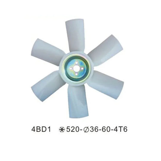 4BD1 Fan Blade For Hitachi Excavator EX120-2 With ISUZU Engine-Replacement Aftermarket Parts
