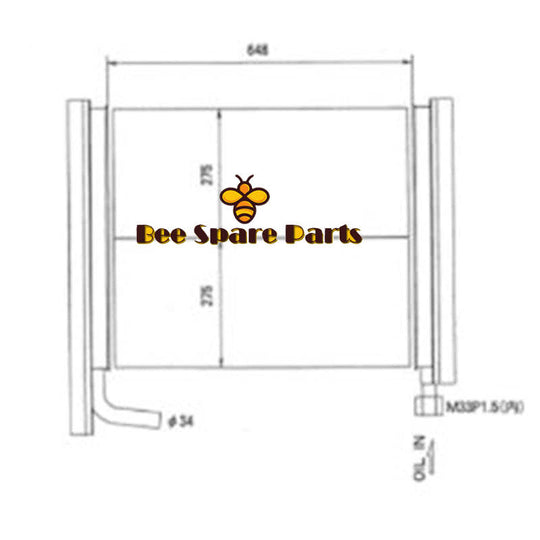 Oil Cooler Assy 203-03-31110 for Komatsu PC100-1 PC100-2 PC120-1 PC120-2