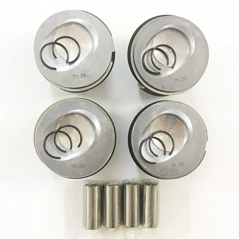 4PCS 03F107065A 03F107065D 03F107065F 03F107065G Engine Piston for Audi VW Golf Skoda Fabia Seat 1.2TSI CBZA CBZB 71.5MM +0.25MM-BeeSpareParts