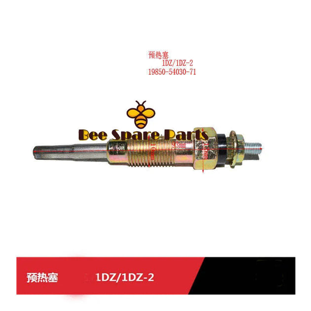 4PCS 12V Engine Plug Glow for Toyota 1DZ Diesel Engine 5FD 6FD 7FD 8FD Forklift Truck-Glow Plug-BeeSpareParts