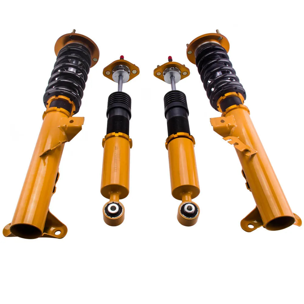 4pcs Coilover Suspension Damper Spring Front Rear Absorber 24 Way Damper Height Adjustable Coilover for BMW E36 Series 1991-1999-BeeSpareParts