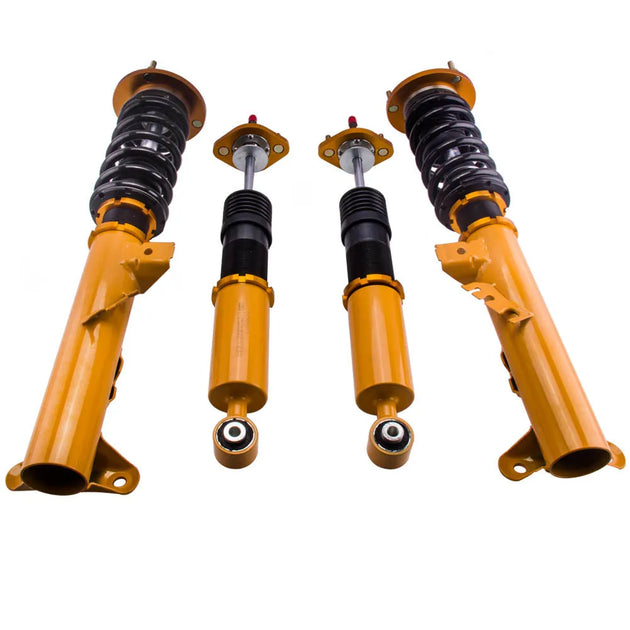 4pcs Coilover Suspension Damper Spring Front Rear Absorber 24 Way Damper Height Adjustable Coilover for BMW E36 Series 1991-1999-BeeSpareParts