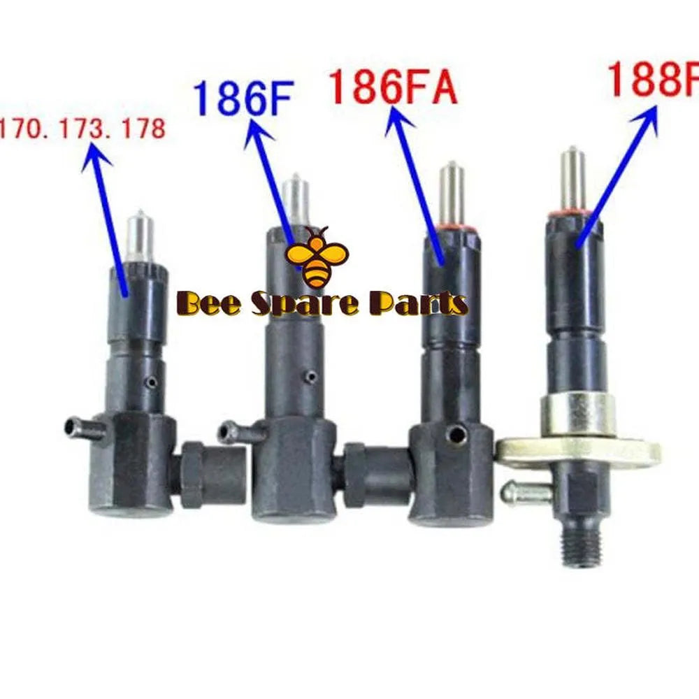 4pcs Fuel Injector Assy for 170F 173F 178F 186F 188F 190F 192F Small Diesel Engine-BeeSpareParts