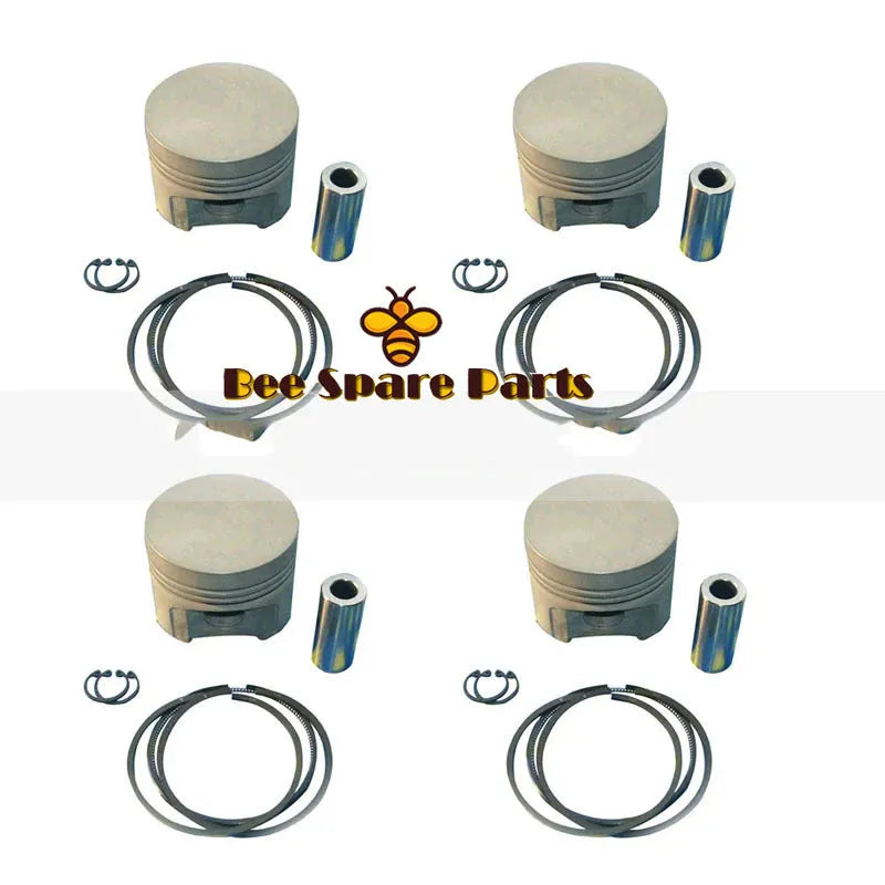 4pcs New Piston & Piston Ring STD for Kubota D1302A D1302 V1702 Engine-Replacement Aftermarket Parts