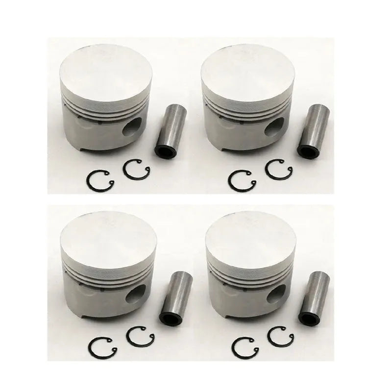 4PCS New Piston Set 19223-21110 STD 82mm for Kubota V1702 / D1302 Engine-Replacement Aftermarket Parts