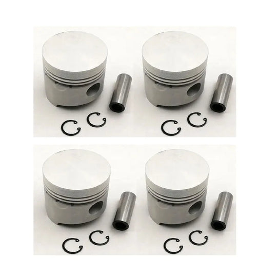 4PCS New Piston Set 19223-21110 STD 82mm for Kubota V1702 / D1302 Engine-Replacement Aftermarket Parts