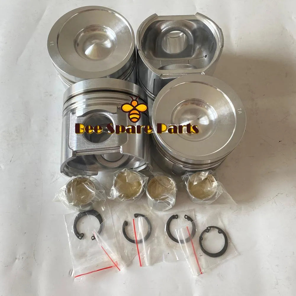 4PCS Piston Kits 6271-31-2110 For Komatsu PC130-8 Excavators With B3.3 Engine-BeeSpareParts