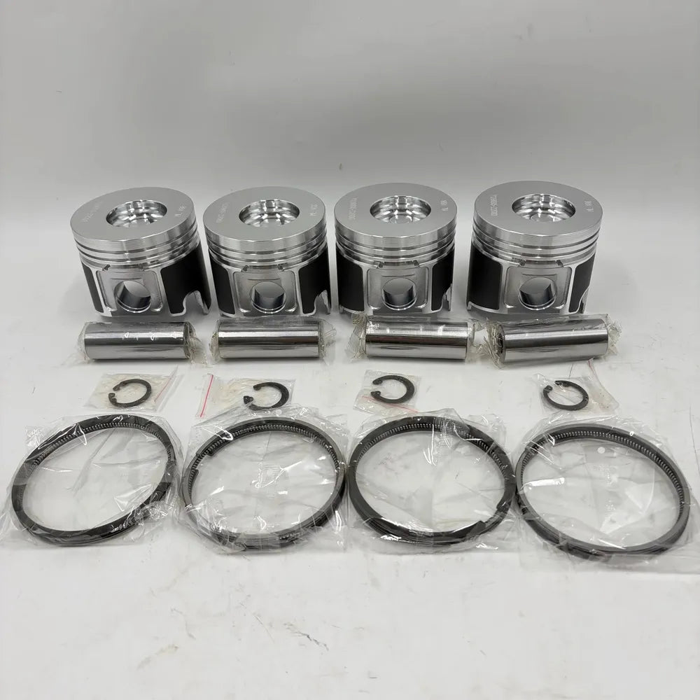 4PCS Piston with Ring Set for Yanmar 4JH4E Engine-BeeSpareParts