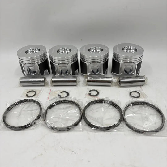 4PCS Piston with Ring Set for Yanmar 4JH4E Engine-BeeSpareParts