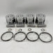 4PCS Piston with Ring Set for Yanmar 4JH4E Engine-BeeSpareParts