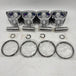 4PCS Piston with Ring Set for Yanmar 4JH4E Engine-BeeSpareParts