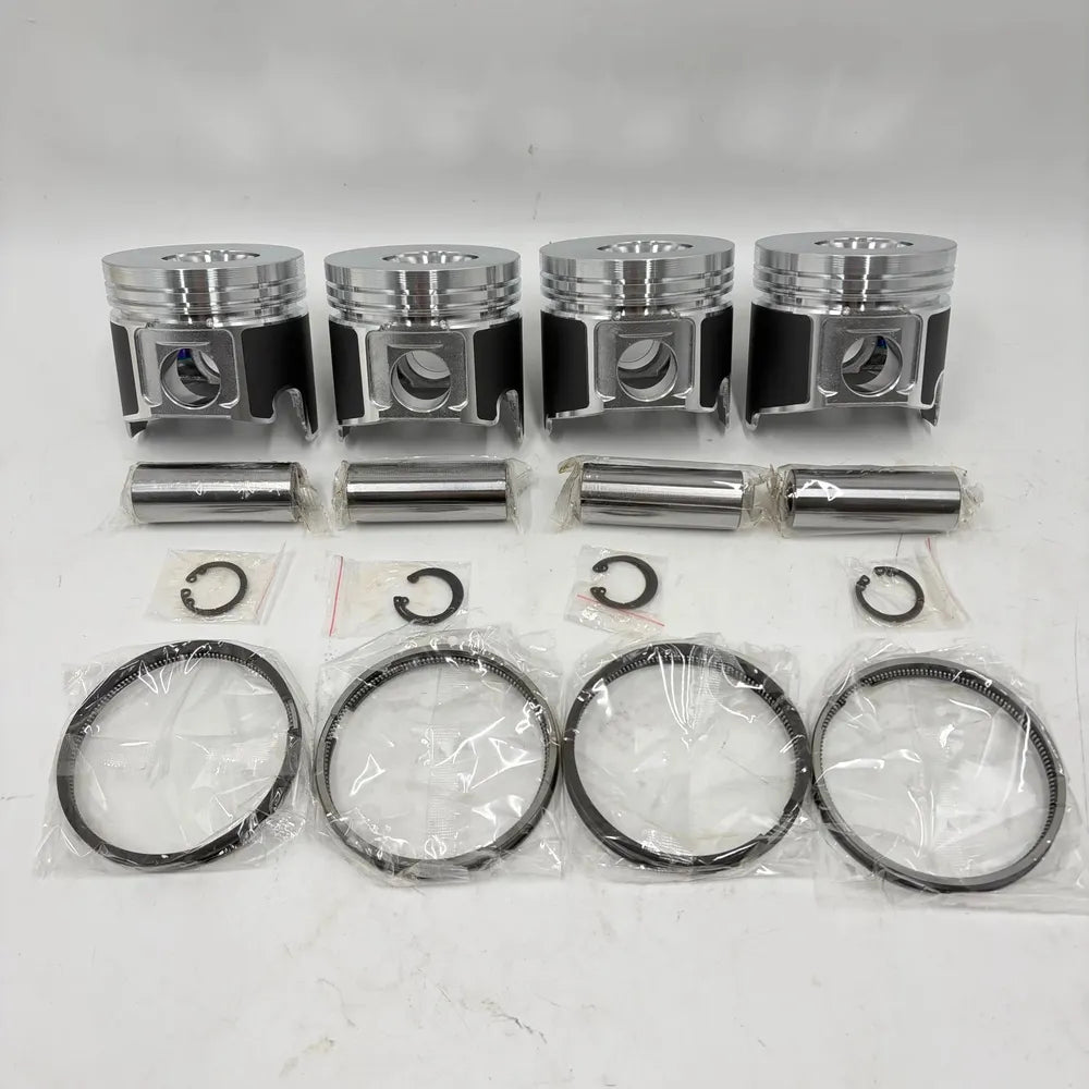 4PCS Piston with Ring Set for Yanmar 4JH4E Engine-BeeSpareParts