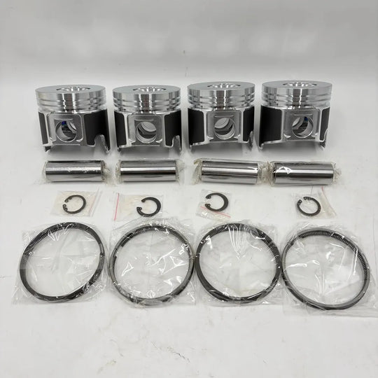 4PCS Piston with Ring Set for Yanmar 4JH4E Engine-BeeSpareParts
