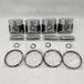 4PCS Piston with Ring Set for Yanmar 4JH4E Engine-BeeSpareParts