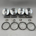 4PCS Piston with Ring Set for Yanmar 4JH4E Engine-BeeSpareParts