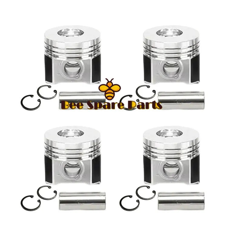 4pcs Piston With Ring STD 1G796-21112 For Kubota V2203-M-DI-EU2 Engine Bobcat S175-BeeSpareParts