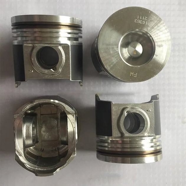 4pcs Piston With Rings STD 16641-21112 For Kubota V2203 DI Engine 87MM-Replacement Aftermarket Parts