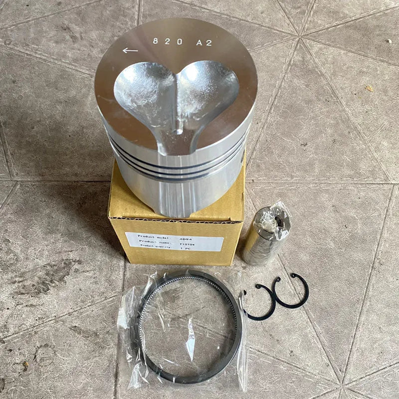 4PCS STD Piston Kit & Ring Set for Komatsu 2D94-2 4D94-2 Engine 6142-32-2110 6142-32-2120-BeeSpareParts