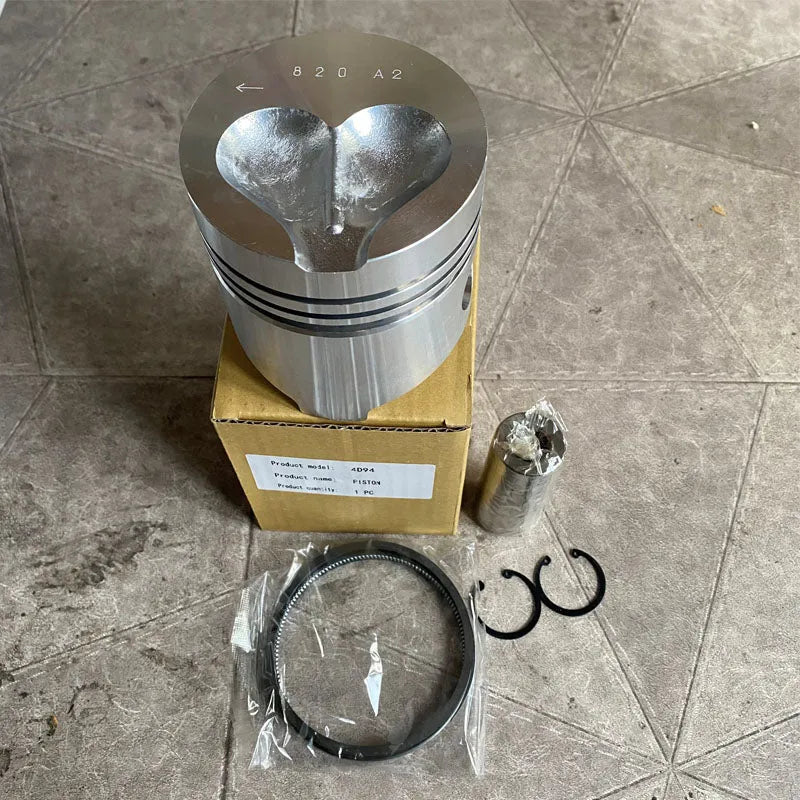 4PCS STD Piston Kit & Ring Set for Komatsu 2D94-2 4D94-2 Engine 6142-32-2110 6142-32-2120-BeeSpareParts