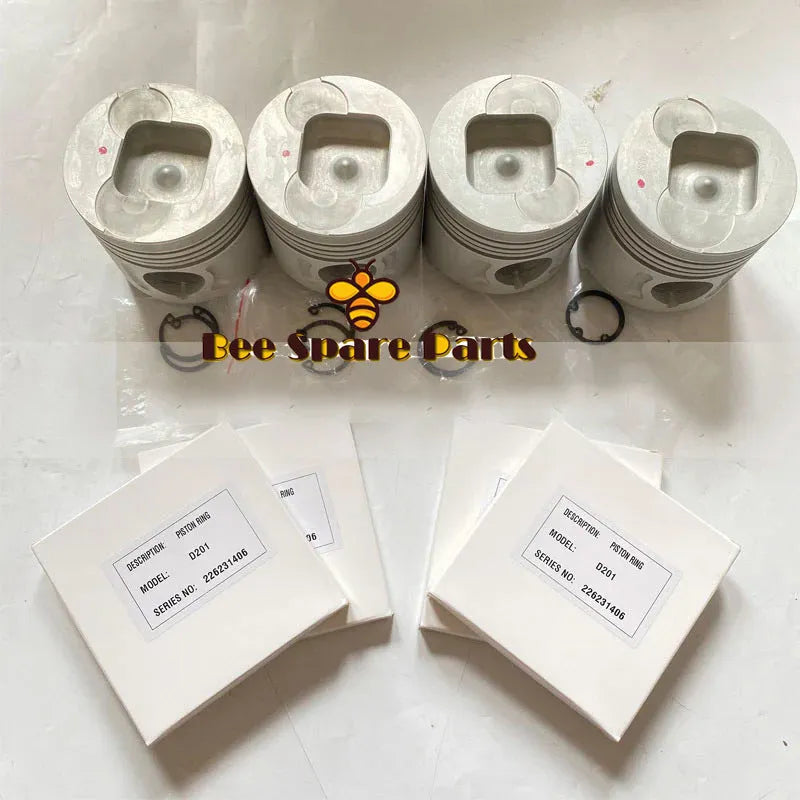 4PCS STD Piston & Ring 11-5900 115900 For Thermo King Isuzu D2.2 D201-Replacement Aftermarket Parts