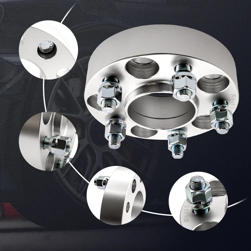 4PCS Wheel Spacer Adapters 35 mm 5x114.3 Hub Centric for Ford Falcon AU BA BF FG-BeeSpareParts