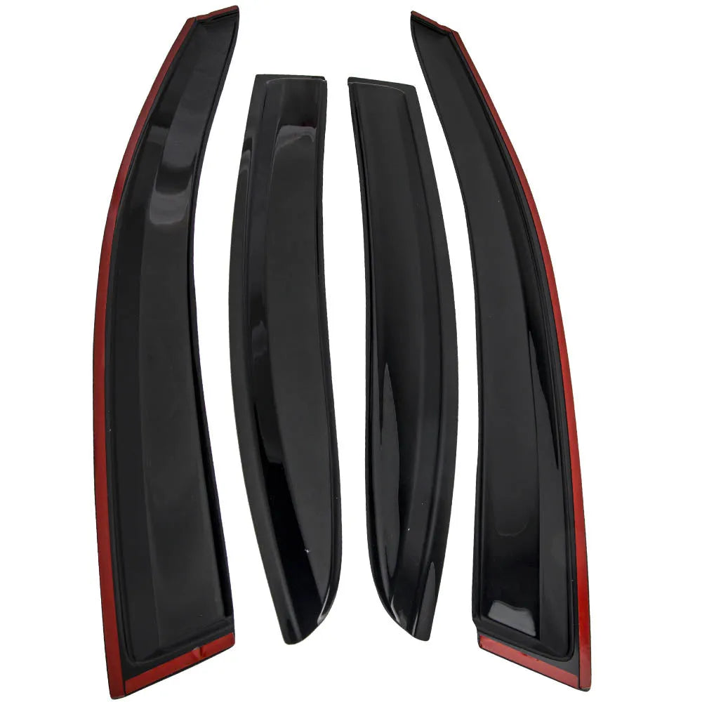 4x Acrylic Window Visor Sun Rain Guard Vent Shade for Subaru WRX STI 2015-2019 Left, Right, Front, Rear for JMD Style-BeeSpareParts