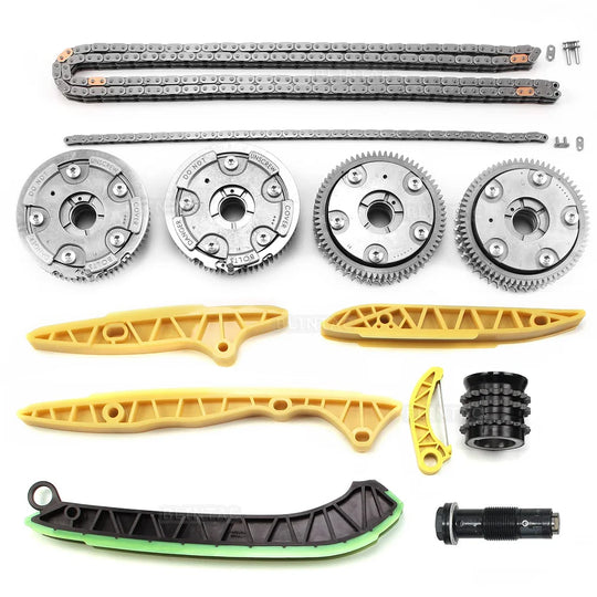 4X Camshaft Adjusters+Timing Chain Kit for Mercedes-Benz W203 W211 W164 W221-BeeSpareParts