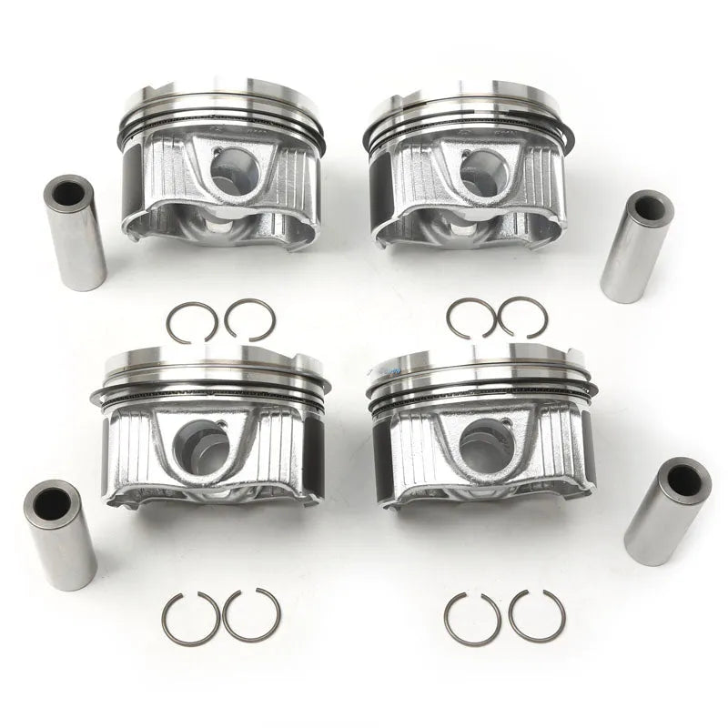 4x Engine Pistons & Rings 83.00mm Fit For BENZ C-CLASS W205 A205 A2640301800-BeeSpareParts