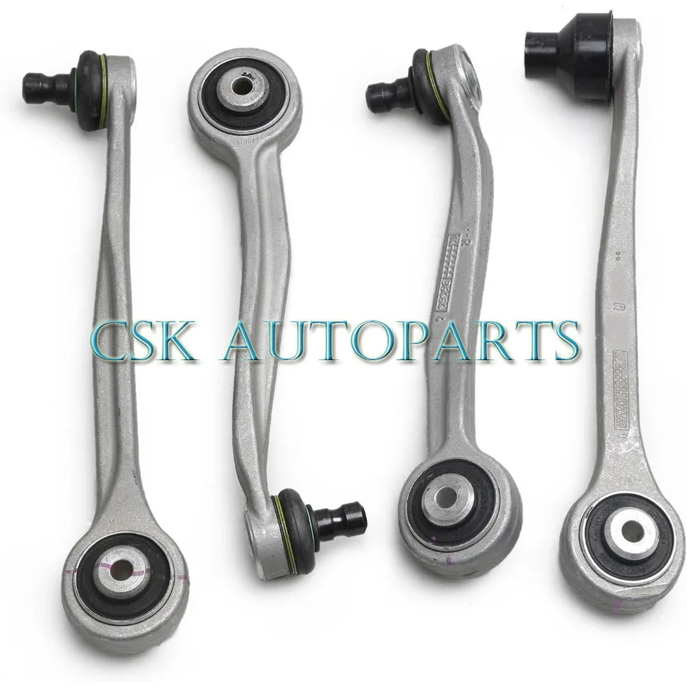 4x Front Upper Control Arm Assembly Left Right Set For Audi A6 C6 A8 Phaeton-BeeSpareParts