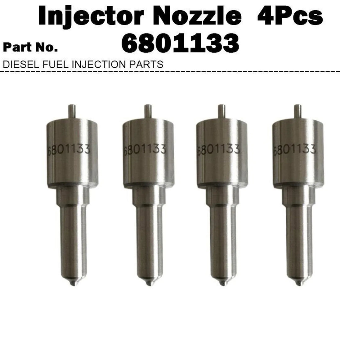 4x Fuel Injector Nozzle 6801133 81867538 for Ford 5640 6640 7740 TS90 / 6704803-BeeSpareParts
