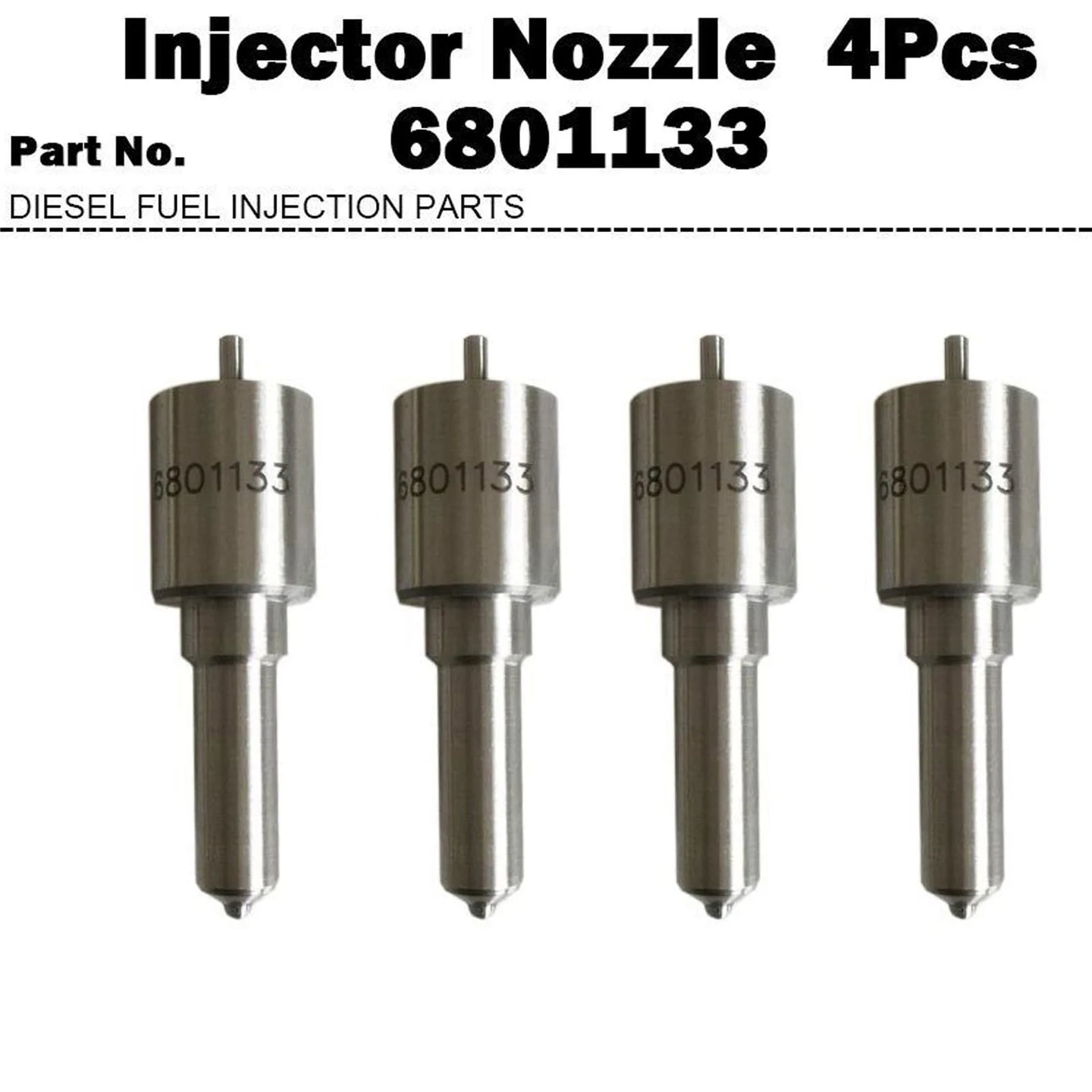4x Fuel Injector Nozzle 6801133 81867538 for Ford 5640 6640 7740 TS90 / 6704803-BeeSpareParts