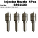 4x Fuel Injector Nozzle 6801133 81867538 for Ford 5640 6640 7740 TS90 / 6704803-BeeSpareParts
