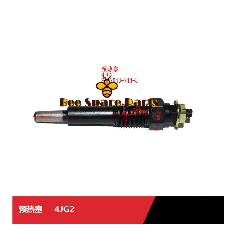 4x Glow Plugs For Isuzu 4JG2 4JG2T 8-97043-744-3 8970437443-Replacement Aftermarket Parts