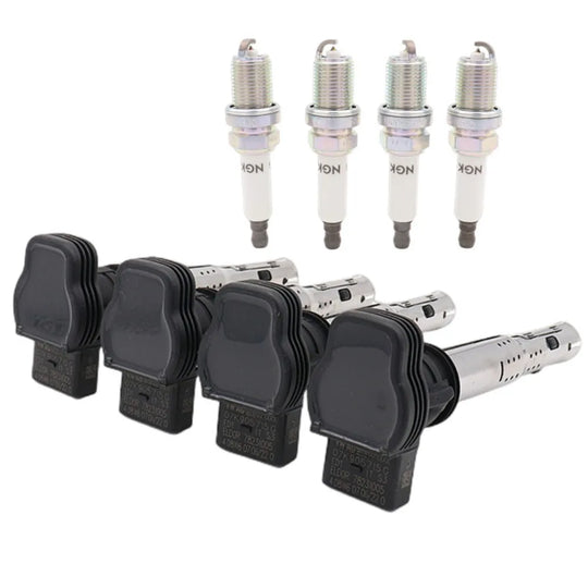 4x Ignition Coils + Spark Plugs for Audi A3 A4 A5 TT VW GTI Passat 2.0L-BeeSpareParts