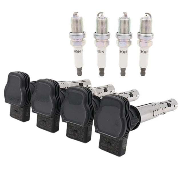 4x Ignition Coils + Spark Plugs for Audi A3 A4 A5 TT VW GTI Passat 2.0L-BeeSpareParts