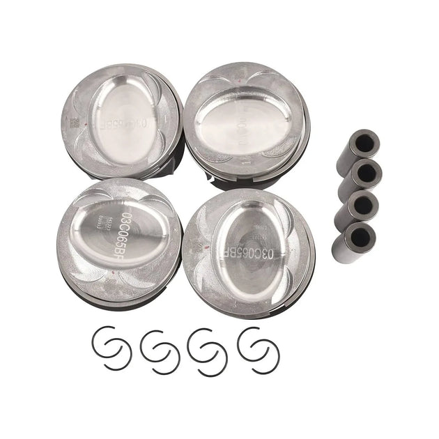 4x Ø76.51mm Pistons Rings Set For VW Golf AUDI A1 SKODA SEAT 1.4T EA111 CAVD-BeeSpareParts